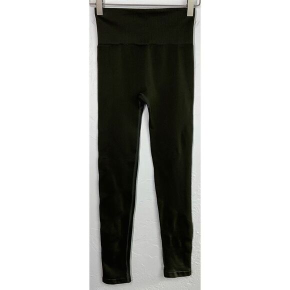 SuperDry Sport Dark Green Train Seamless 7/8 Tight Leggings 6 New - Picture 4 of 5